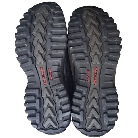 Salomon ContraGrip Men's 8 Black Leather Slip-In Work Shoe FLAWS - Picture 13 of 13